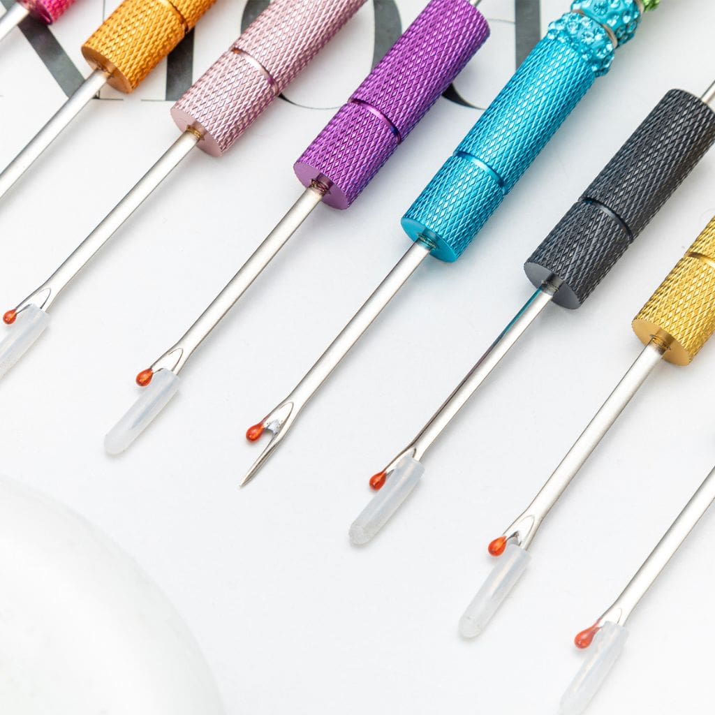 Metal Beadable DIY Seam Ripper, Thread Remover, Stitch Unpicker, Thread Cutter, Wire Picker in Solid Colors, 142mm