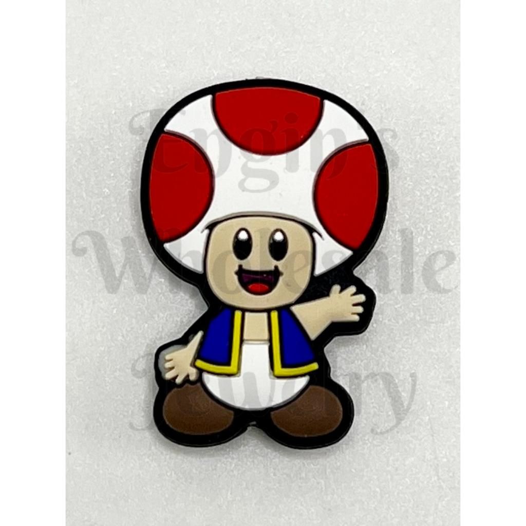 Mario Toad the Mushroom Man Silicone Focal Beads