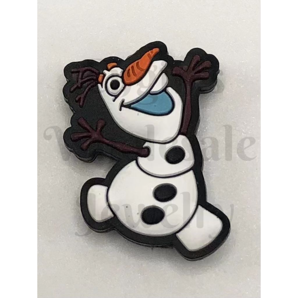 Cute Snowman Cartoon Silicone Focal Beads