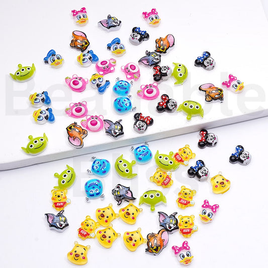 Mini Cute Cartoon Disne Toy Stor Sanri Monsters In Donal Duc Lots Bea To Jerr Winni the Poo Butte Bea Minni Dais Alie Micke James P. Sulliva Charms for Jewelry Accessories