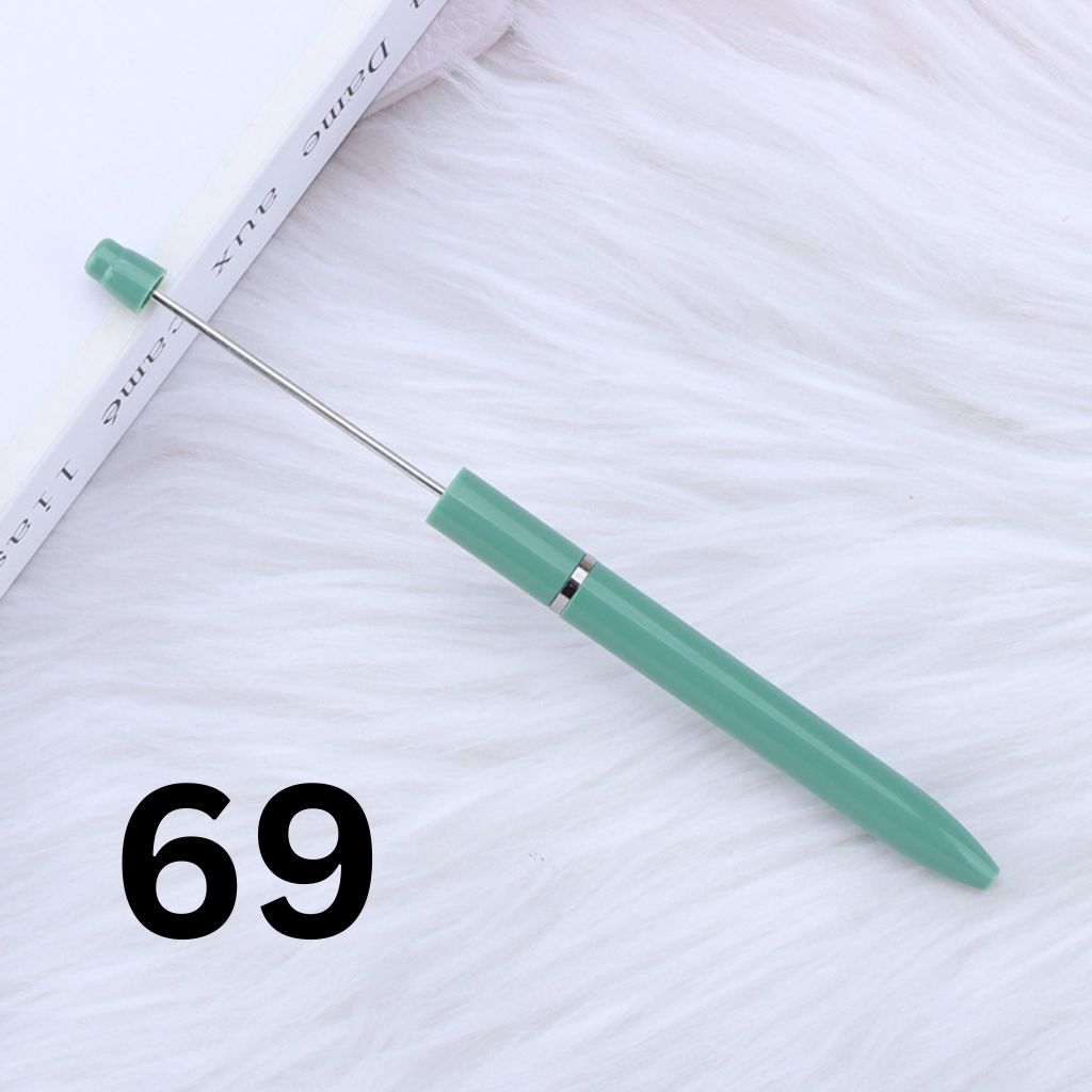 New Style Plastic Beadable Pens - Beaded Pens in Solid Colors, Doesn't Support Refill Replacement