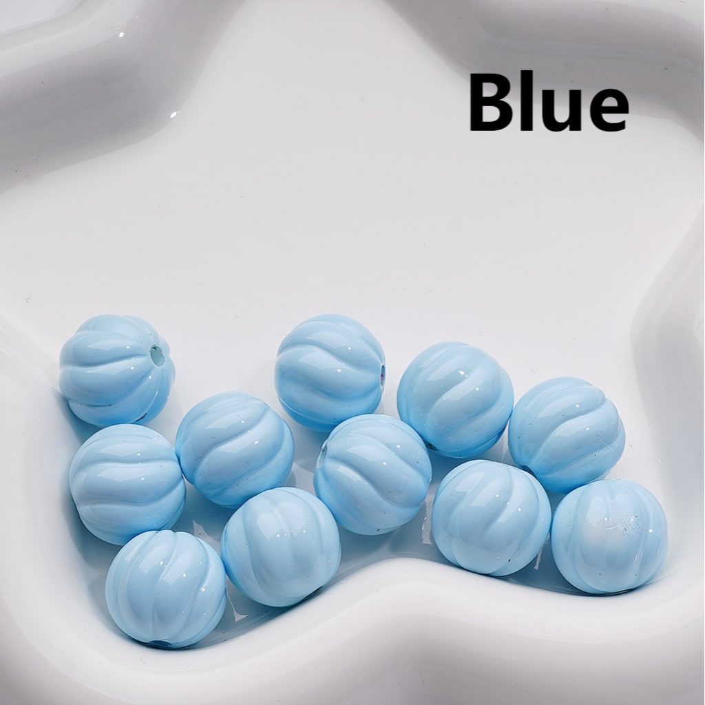 Stoving Varnish Solid Color Pumpkin Halloween Acrylic Beads, 16MM (Single Color is available for 200pcs(Whole bag))