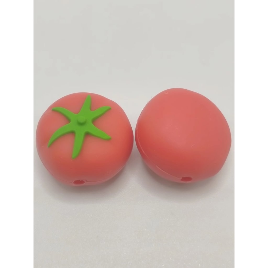 Red Tomato Silicone Focal Beads