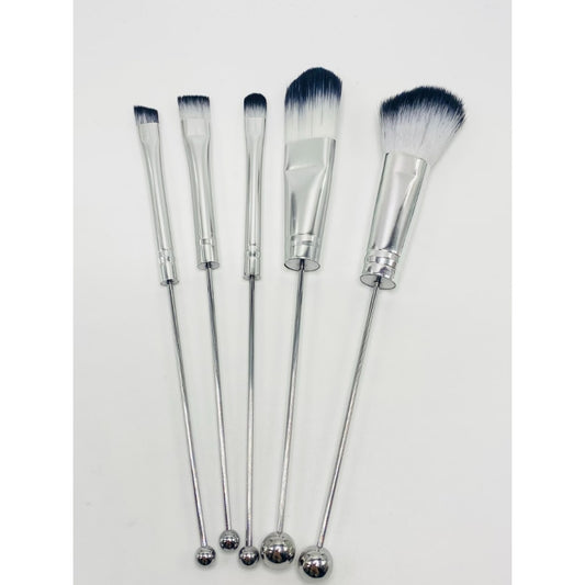 Beadable Makeup Brushes, Beaded Make Up Brush (1 Set = 5 pieces)