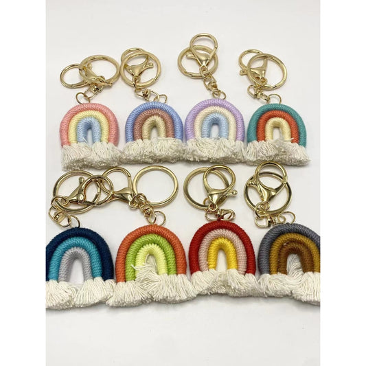 Rainbow keychains, RANDOMLY MIXED, Fabric GY
