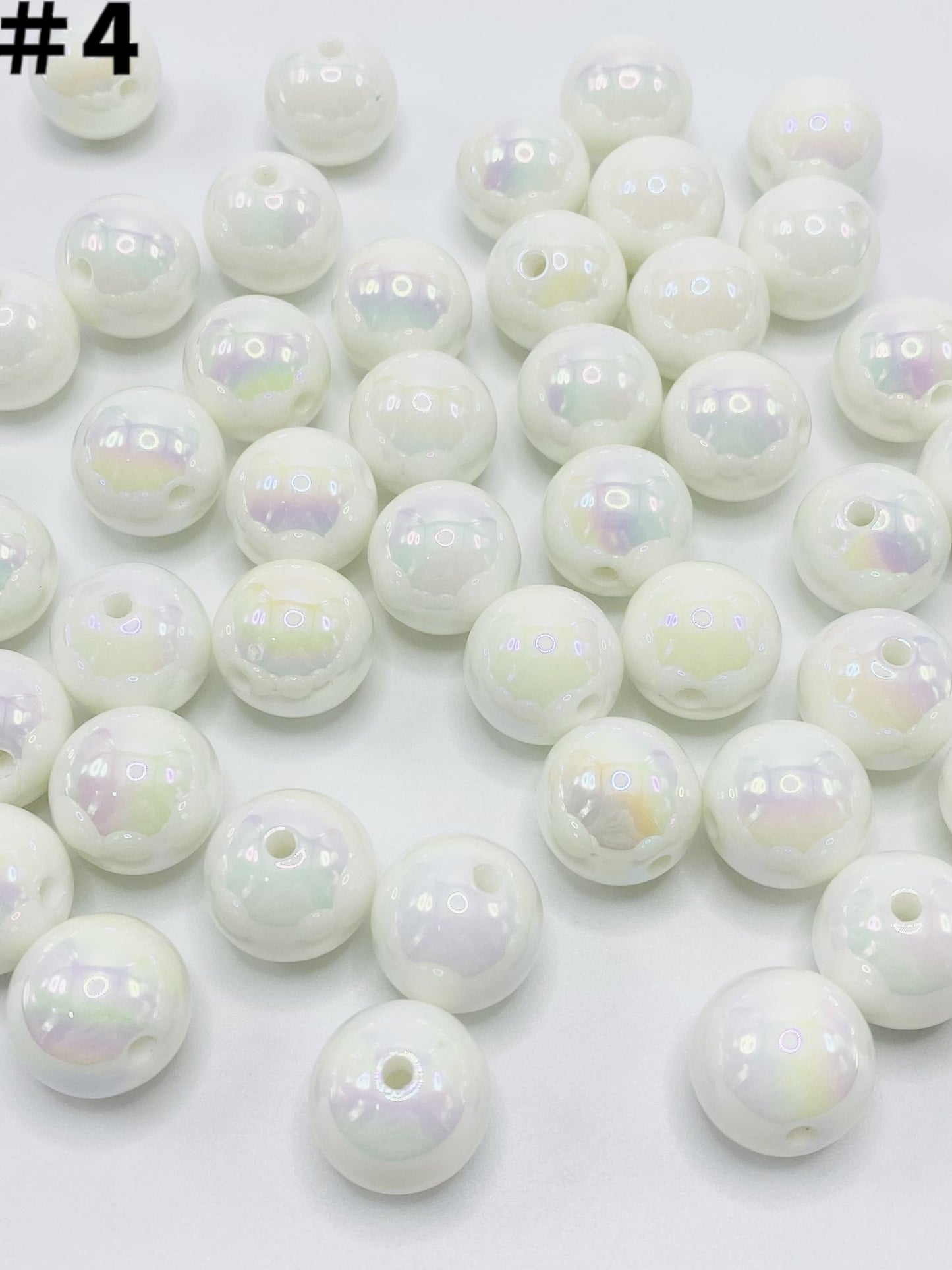 光沢のあるアクリルビーズ UVメッキ 16mm、TT