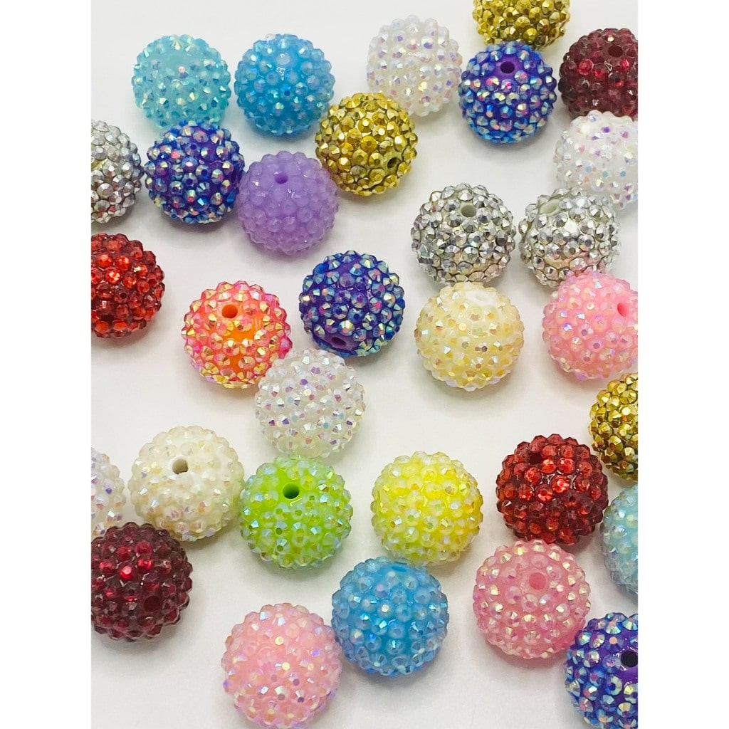 12mm Mixed Acrylic & Resin Bulk Beads