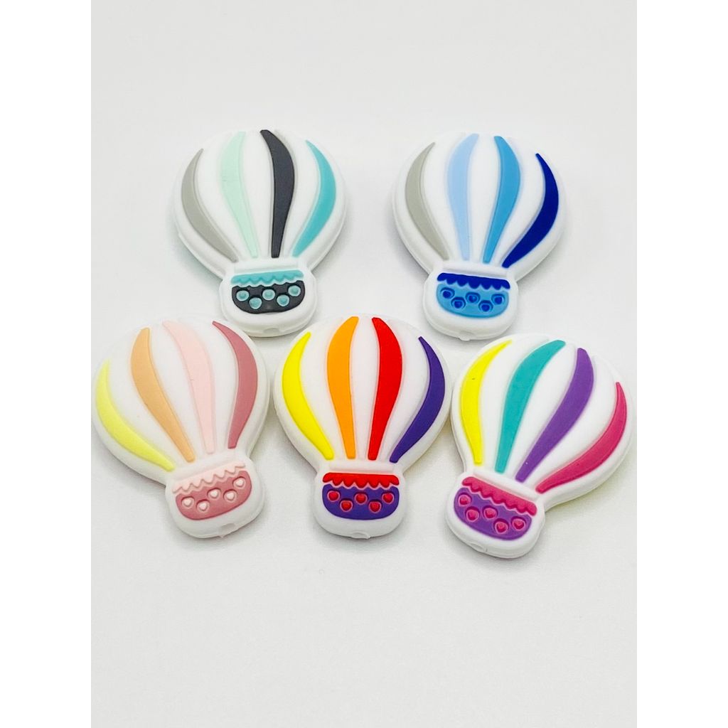 Hot Air Balloons Silicone Focal Beads