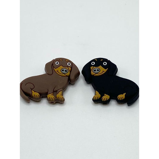 Wiener Dog Silicone Focal Beads