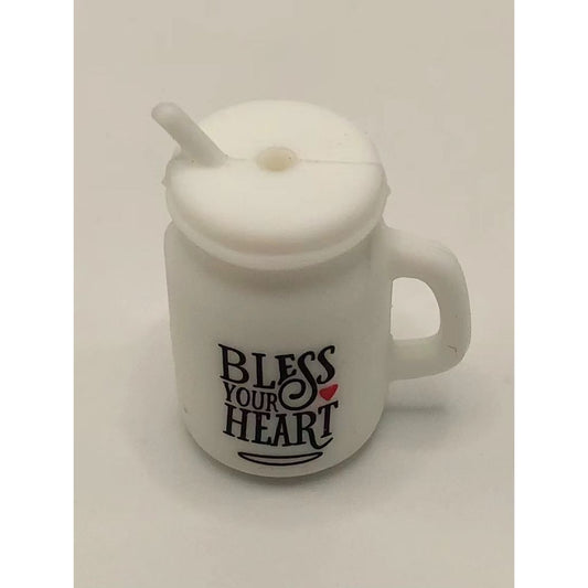 Bless Your Heart カップマグ ドリンク 3D シリコンフォーカルビーズ