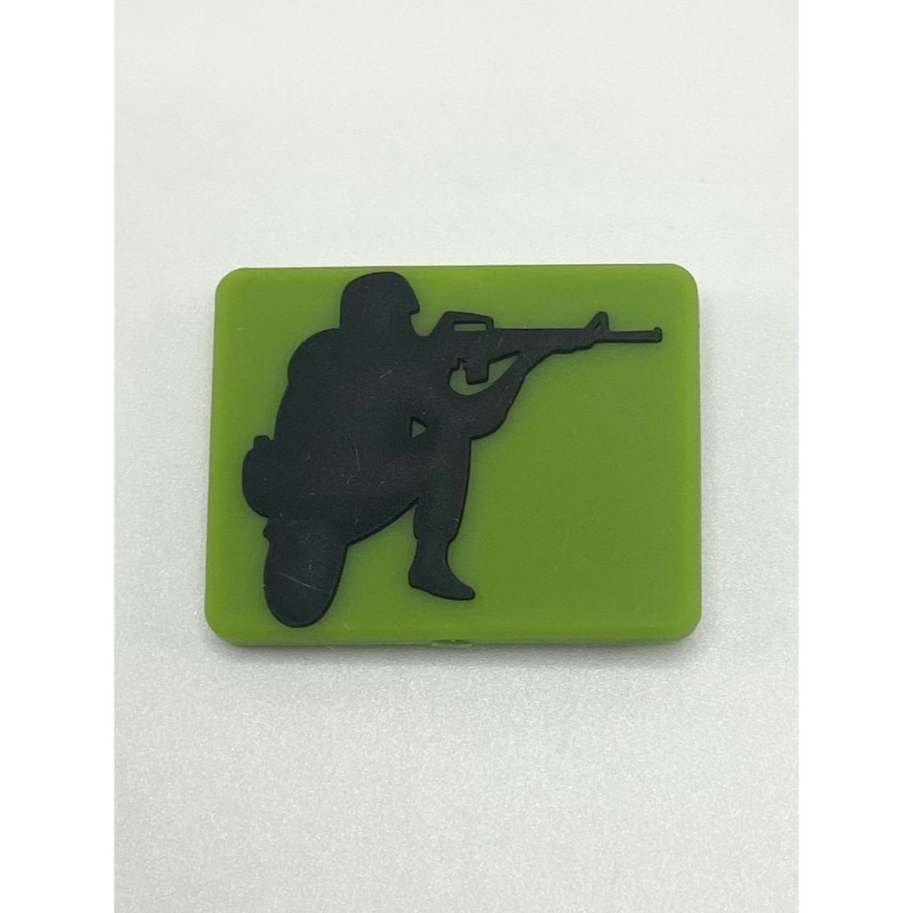Soldier Army Military Patriotic Silicone Focal Beads