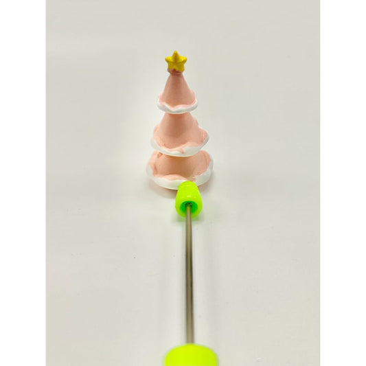 Pink Christmas Tree with Star Pen Toppers (Without Hole)