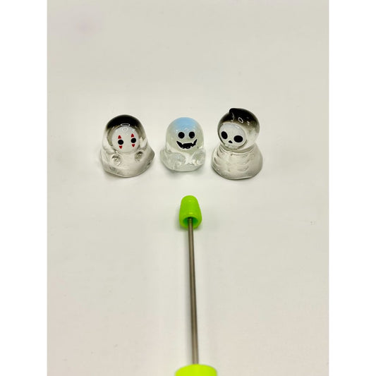 Cute White Ghost Pen Toppers (Without Hole), Random Mix