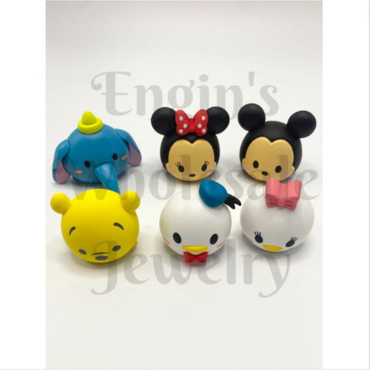 Cartoon Bear Duck Mouse Pen Toppers (Without Hole), Random Mix