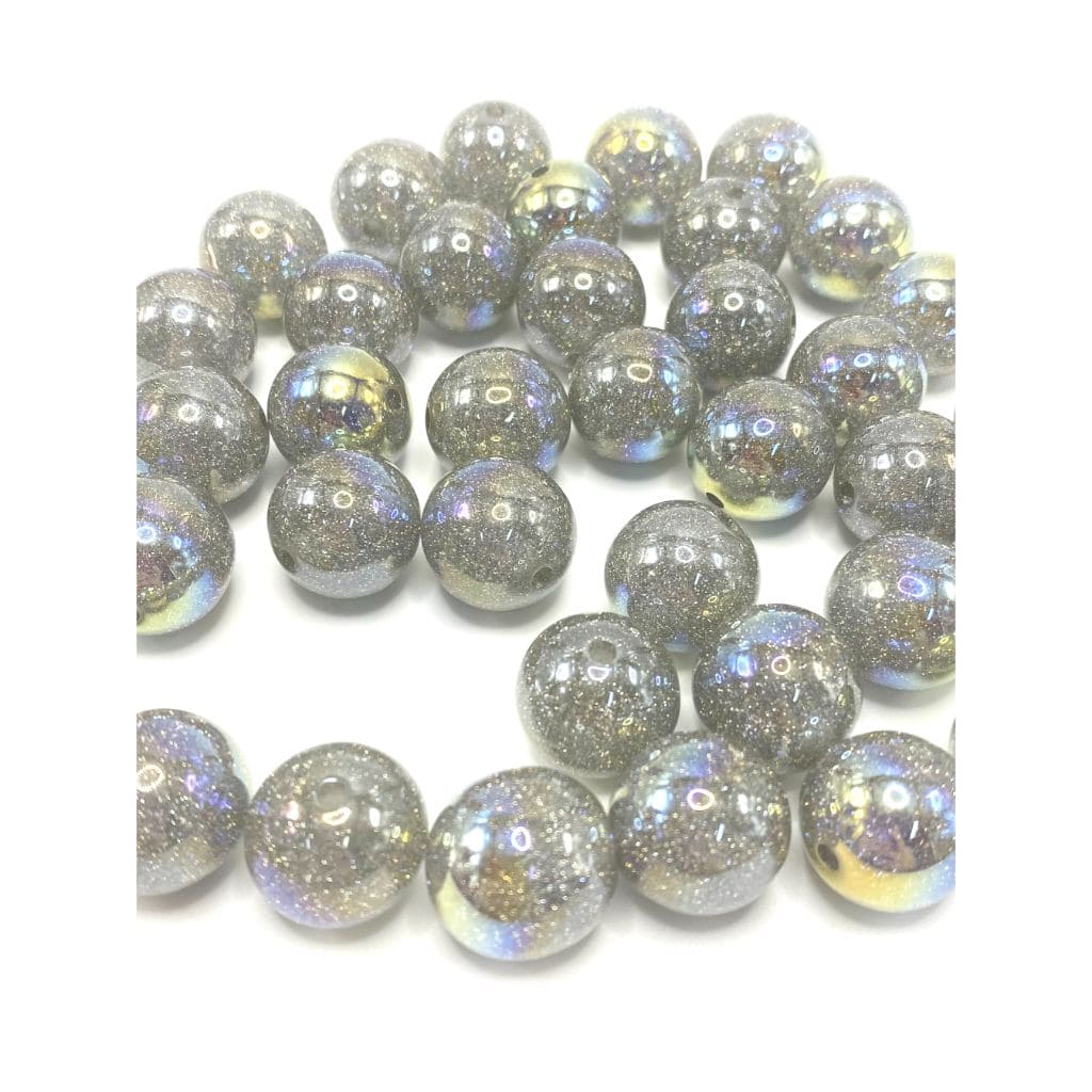 Extra Glossy Acrylic Beads with Double Glitter, High End Finish