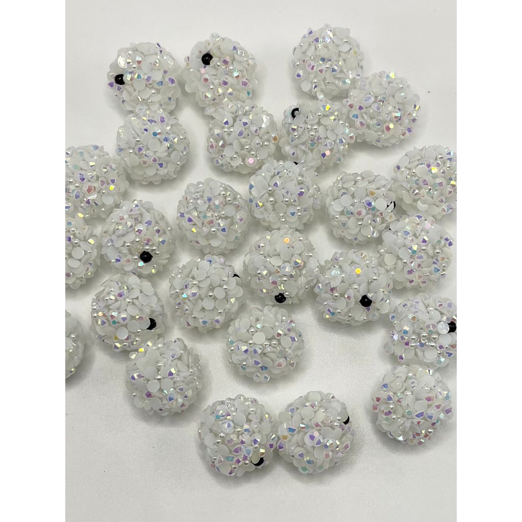Small Pearl Sugar Acrylic Beads, 18mm, ZY