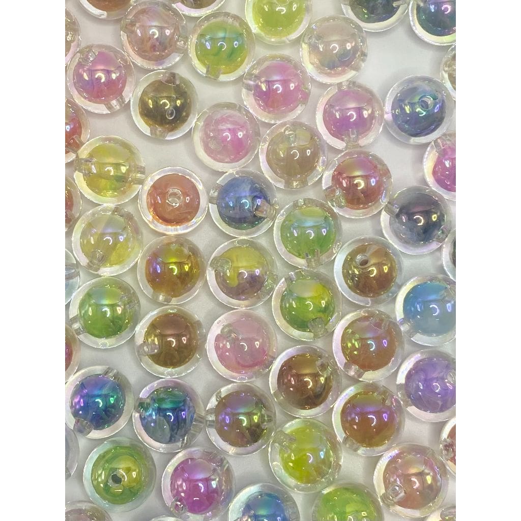 AB Mixed Color Transparent Acrylic Beads 6mm/8mm 