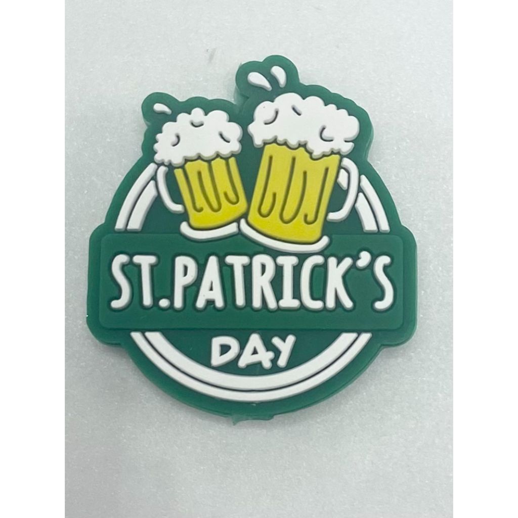 ST Patrick's Day Cheers Silicone Focal Beads