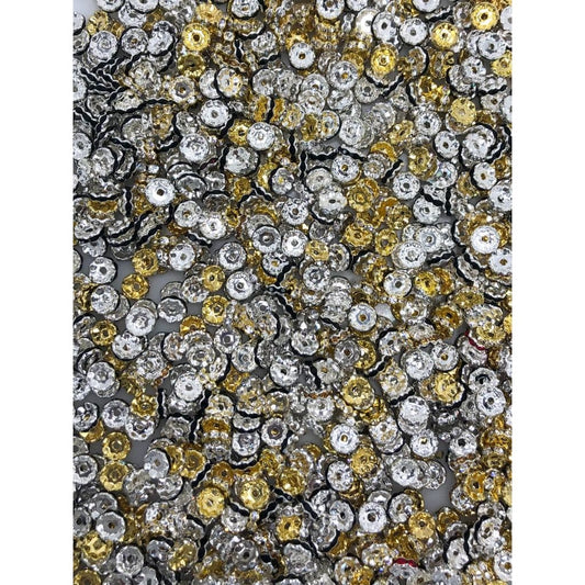 16mm USA Confetti Rhinestone Beads 20pc