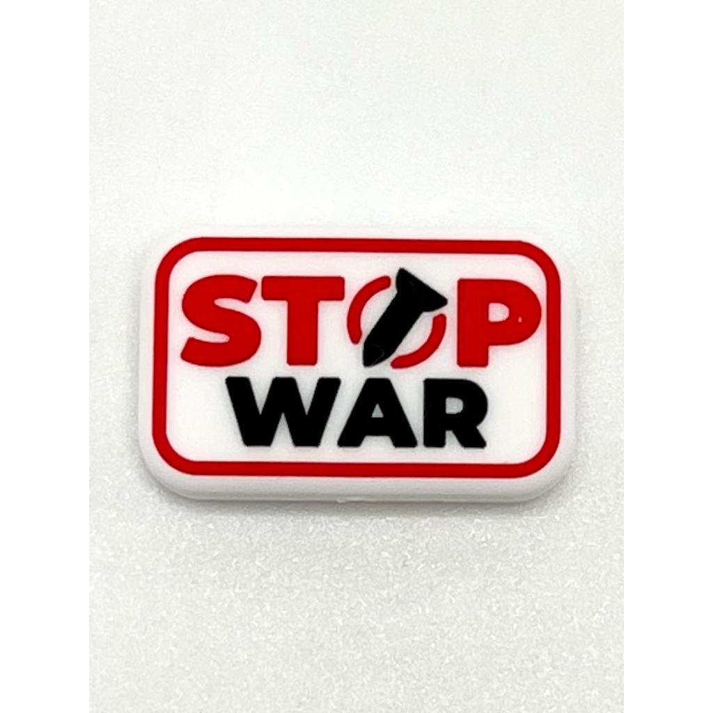 Stop War Peace Silicone Focal Beads