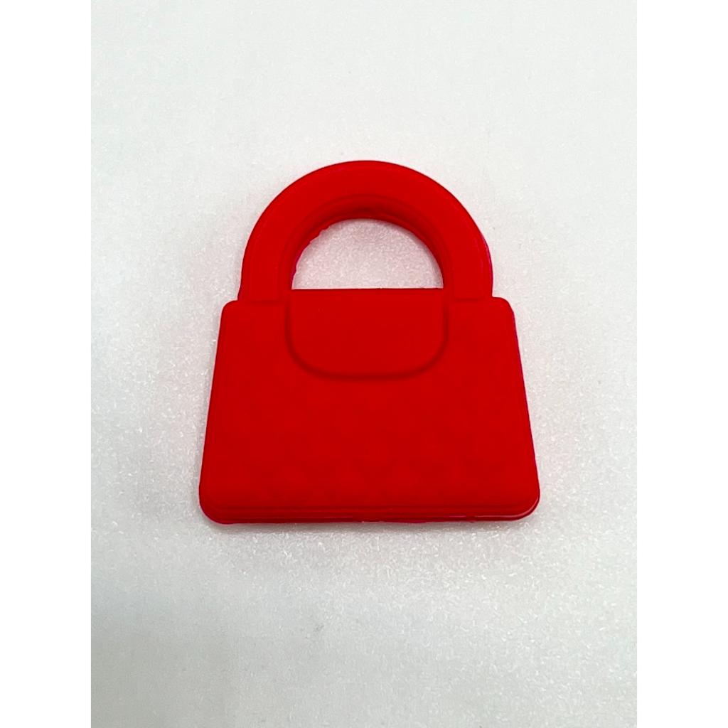 Red Women's Bag Handbag Silicone Focal Beads
