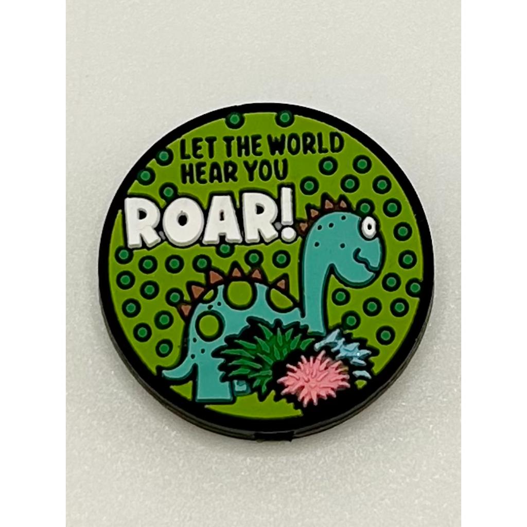 Let The World Hear You Roar Dinosaur Silicone Focal Beads