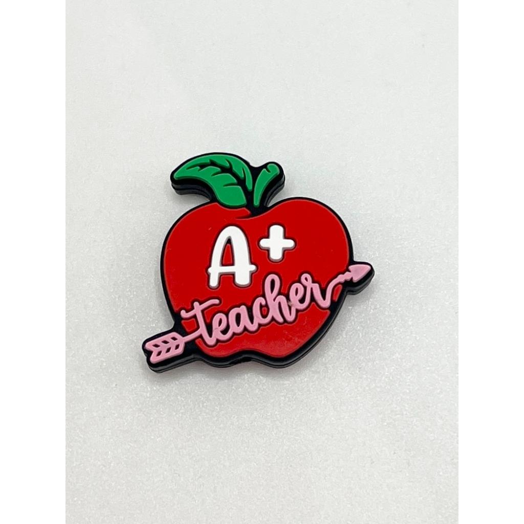 Teacher Red Apple A+ Silicone Focal Beads – Beadable Bliss