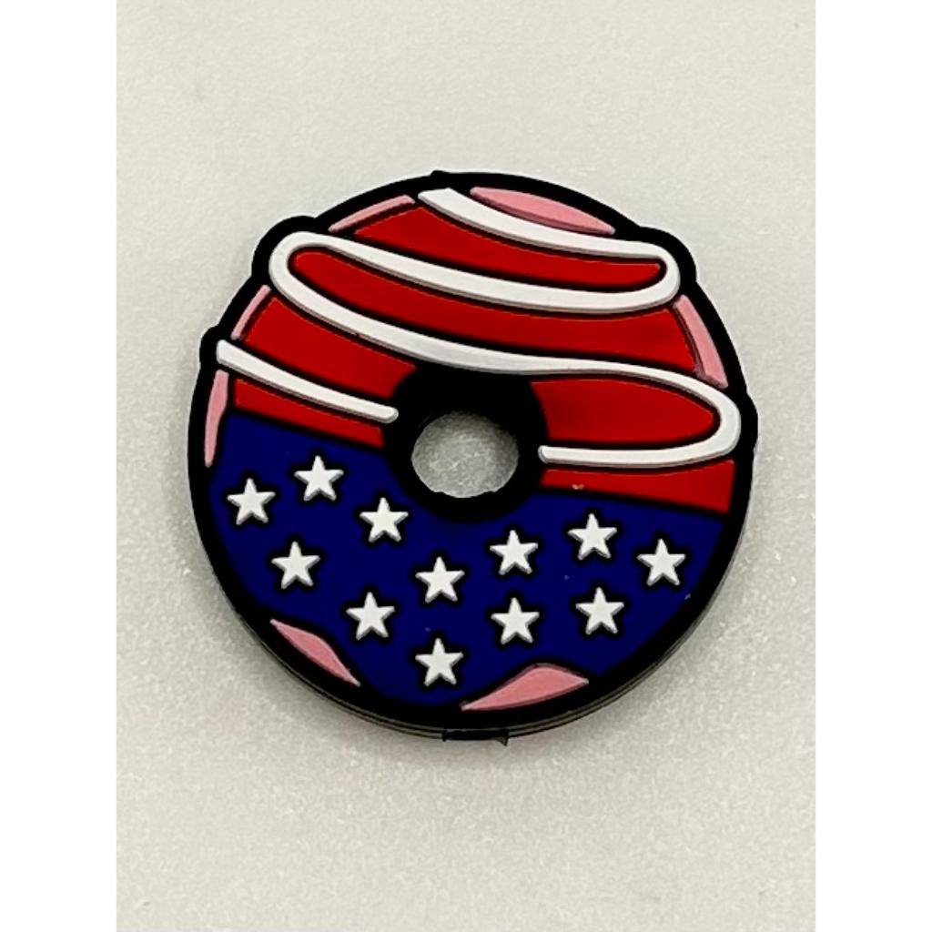 Donut Doughnut with Star Silicone Focal Beads