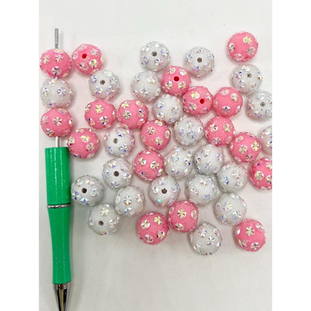 Sparkling Starry Valentine's Day Rhinestone Beads Sugar Beads, 16mm