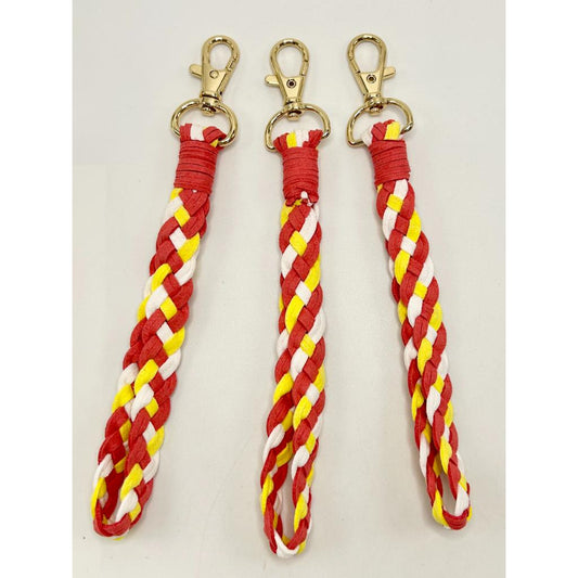 紛失防止リストストラップキーチェーンホルダーニット、19cm