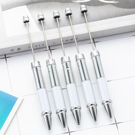 Beadable Pens with Small Space for Keeping Notes Inside, Tiny Paper Rolls are Suitable