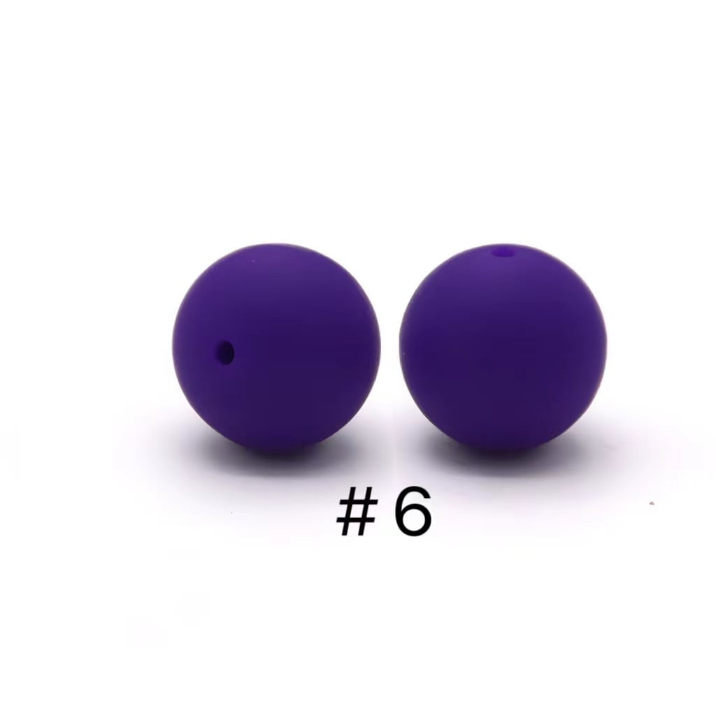 ソリッドカラーシリコンビーズ 19mm ラージ ビッグサイズ