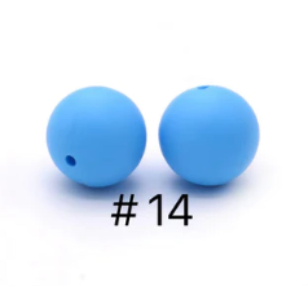 ソリッドカラーシリコンビーズ 19mm ラージ ビッグサイズ