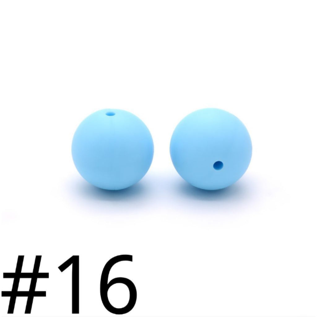 ソリッドカラーシリコンビーズ 19mm ラージ ビッグサイズ