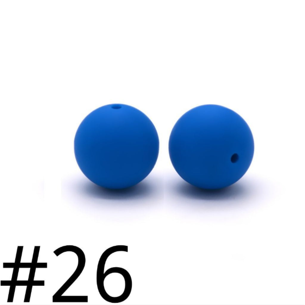 ソリッドカラーシリコンビーズ 19mm ラージ ビッグサイズ