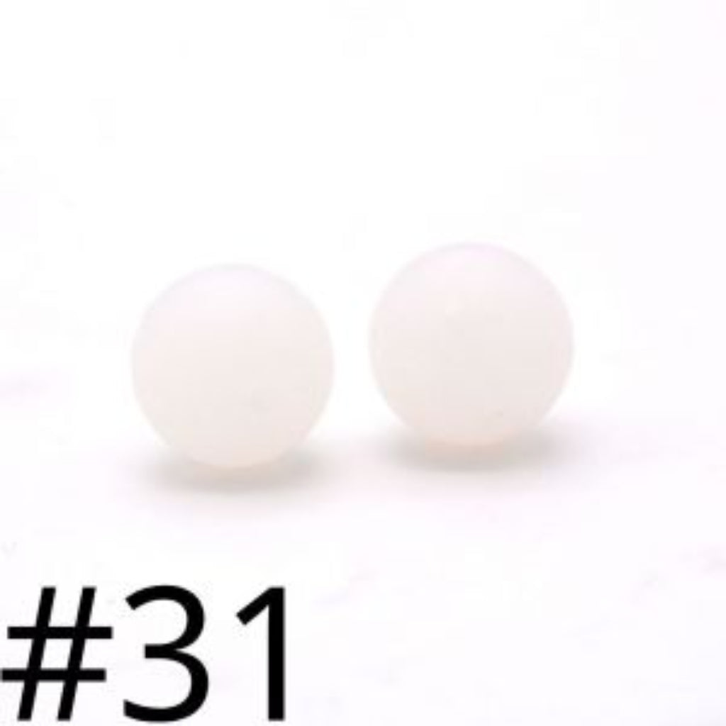 ソリッドカラーシリコンビーズ 19mm ラージ ビッグサイズ