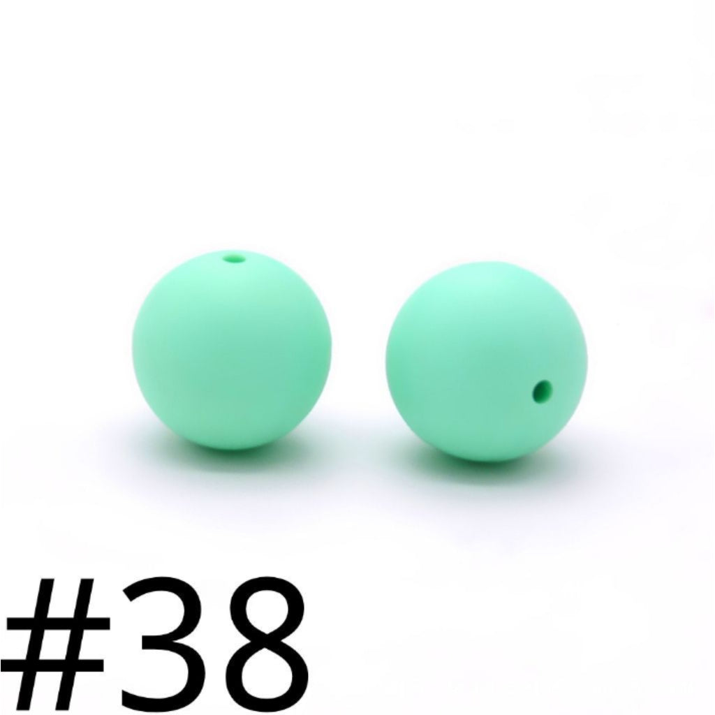 ソリッドカラーシリコンビーズ 19mm ラージ ビッグサイズ