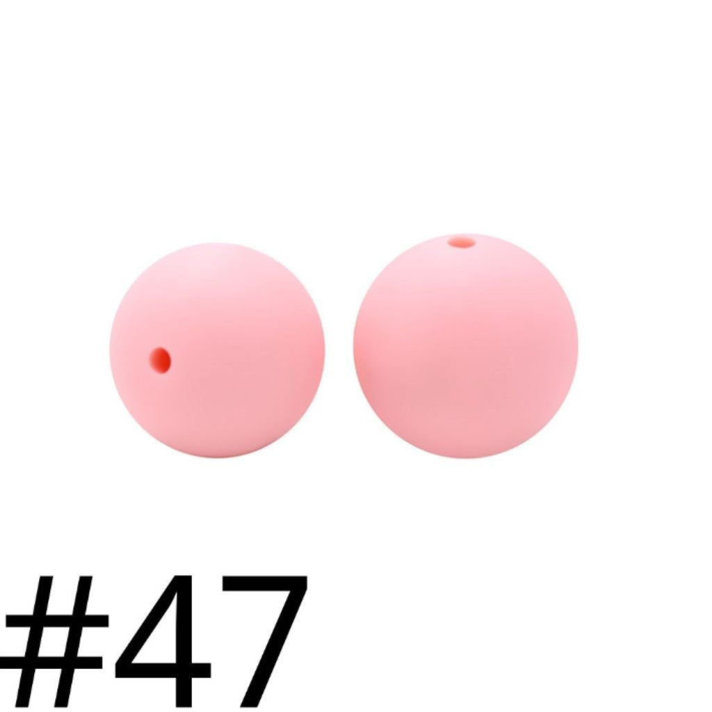 ソリッドカラーシリコンビーズ 19mm ラージ ビッグサイズ