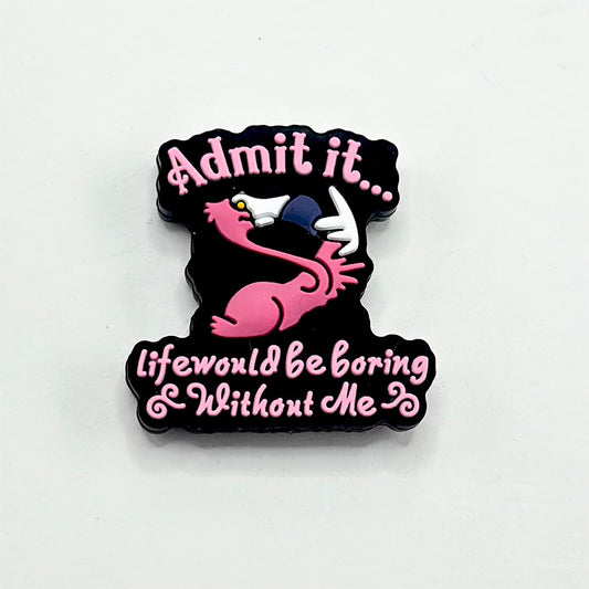 認めて。私なしでは人生はつまらない。フラミンゴシリコンフォーカルビーズ