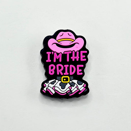 私は花嫁です ピンクの帽子と牛柄スカート シリコンフォーカルビーズ