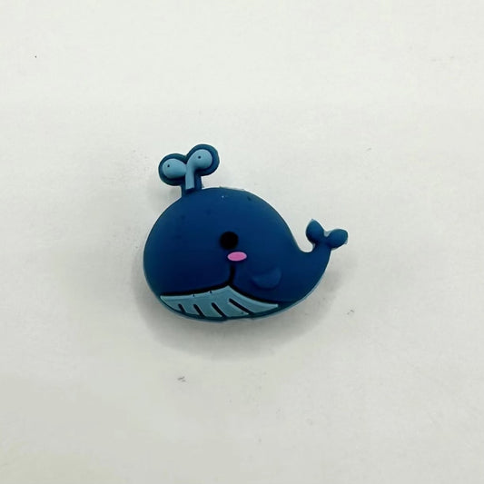 3Dかわいいシロナガスクジラシリコンフォーカルビーズ