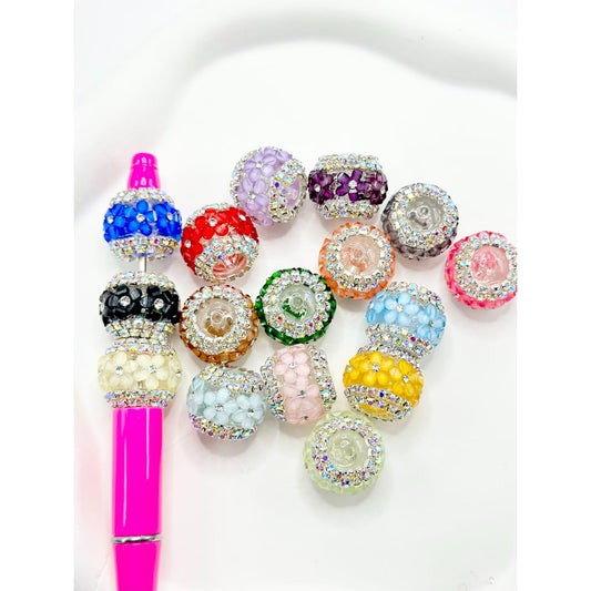 Keychain Beads, Fancy Clear Acrylic Beads for Keychains, 19*16MM