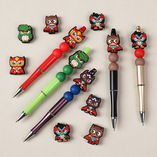 Super Her Cute Owl Silicone Focal Beads