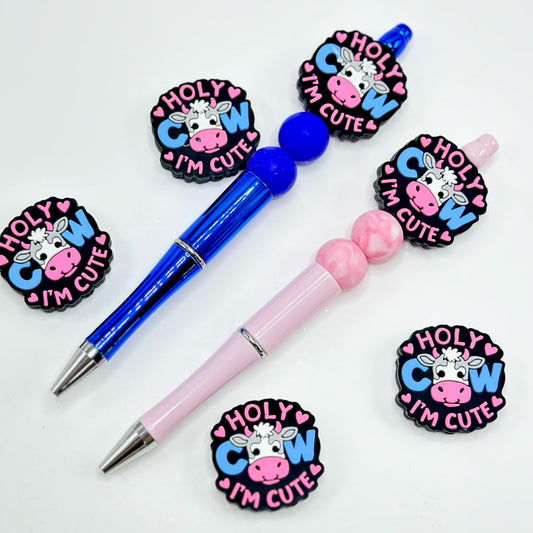 Holy Cow I'm Cute Silicone Focal Beads (Ship out in Around 4-6 Days after Ordering）