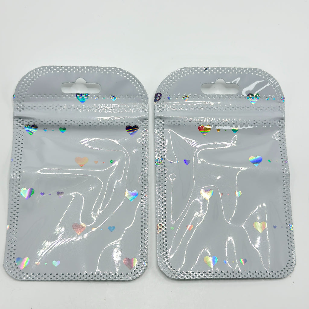 かわいいハートの再封可能なジップロック包装ギフトバッグ、7×11CM