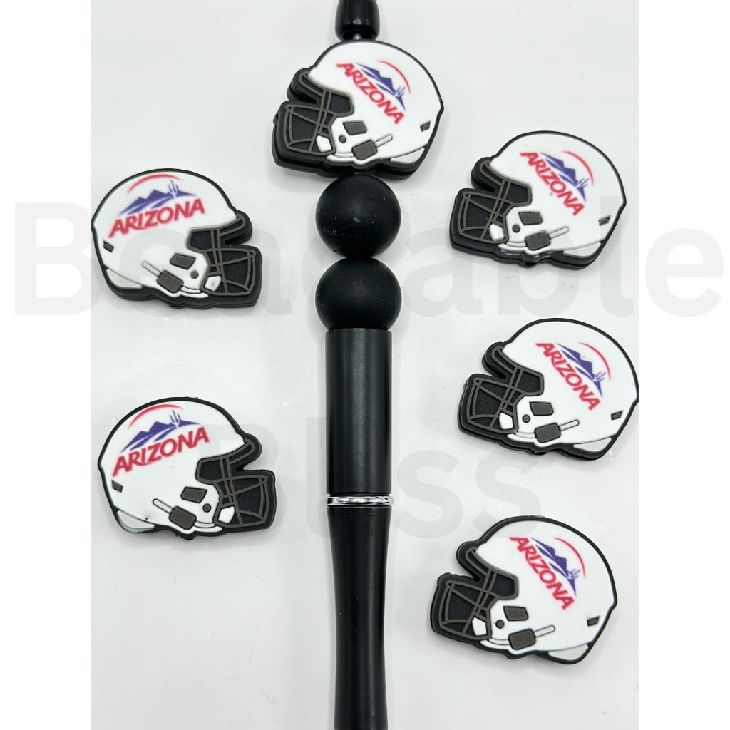USA America College University Football Teams Arizona Wildca Helmet Silicone Focal Beads，Please Read the Description