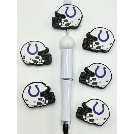 USA American Football Team Indianapolis Colts Helmet Sports Silicone Focal BeadsPlease Read the Description