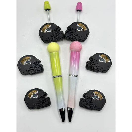 USA American Football Team Jacksonville Jaguars Helmet Sports Silicone Focal Beads, Please Read the Description