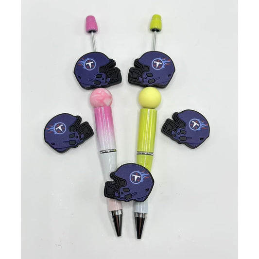 USA American Football Team Tennessee Titans Helmet Sports Silicone Focal Beads, Please Read the Description