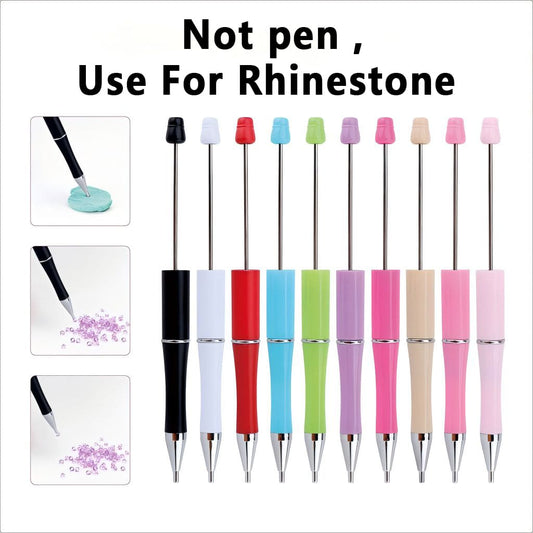 DIY Beadable Tool Function Pen for Rhinestone Adding & Removing in Solid Colors, 150MM